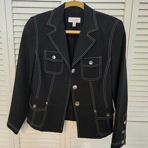 Petite Jacket/Blazer - Black with contrast topstitching - 4P